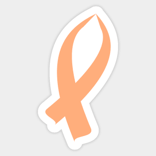 Awareness Ribbon (Peach) Sticker